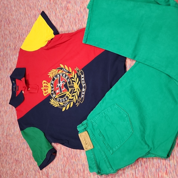 Used Ralph Lauren Polo bundle. Two polos and jeans. All Three pieces! SUPER DOPE - Picture 2 of 16